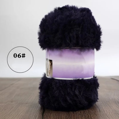 Fil de fausse fourrure 200g pour tricoter des pantoufles, des pulls chauds, des écharpes et des chapeaux faits à la main