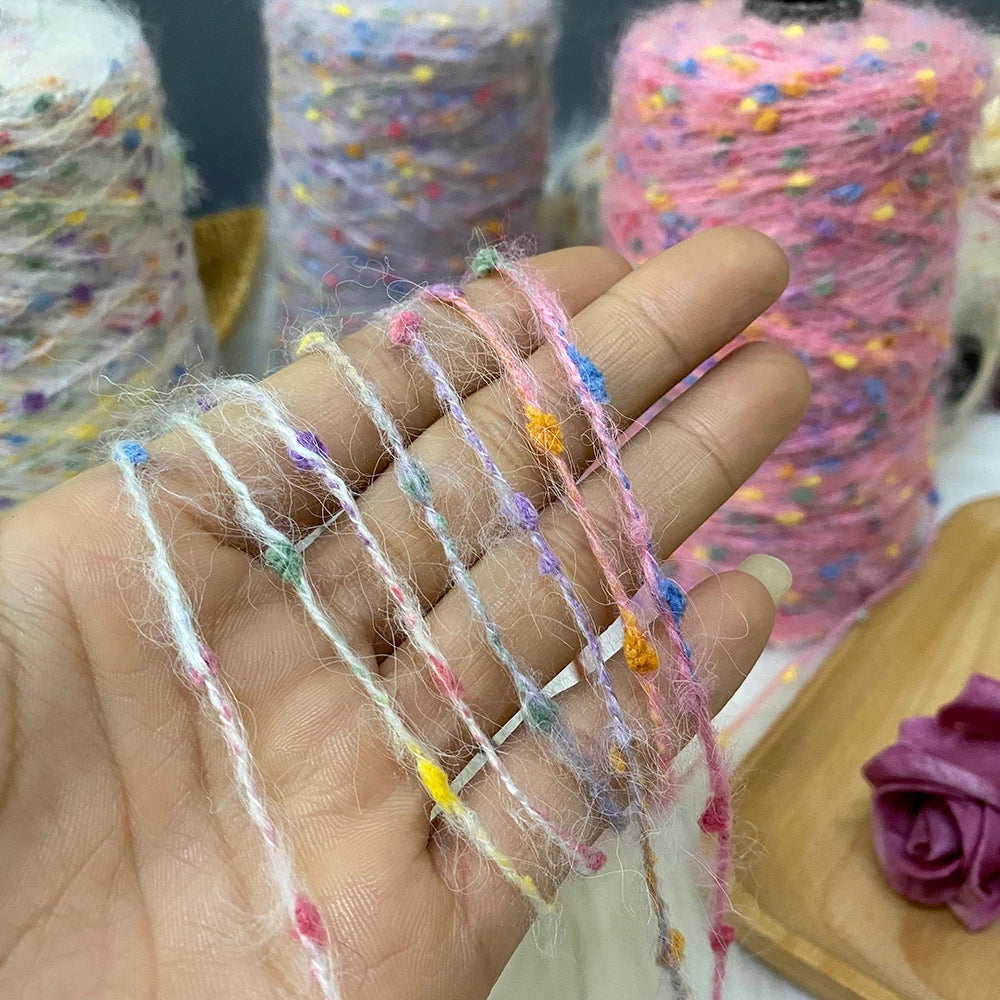 250G/groupe bonbons haricots Mohair doux moyen épais laine tricot écharpe pull automne et hiver à la main laine fil Crochet fil