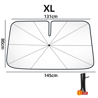 Parasol de pare-brise de voiture avec 360 ° Pare-soleil pour fenêtre avant, poignée pliable rotative, Protection UV, accessoires de voiture d'été