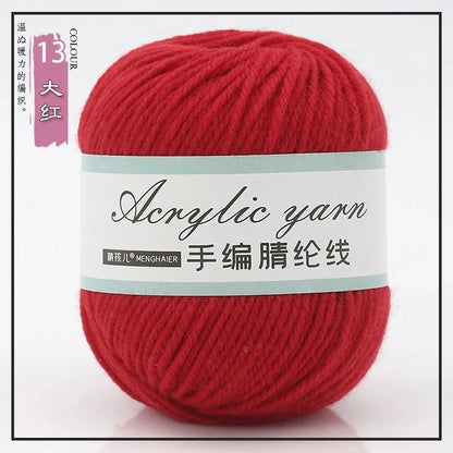 Fil tricoté en acrylique mélangé à 4 brins, avec crochet pour pull, chaussures, pantoufles, écharpe, démarreur tissé à la main pour débutants