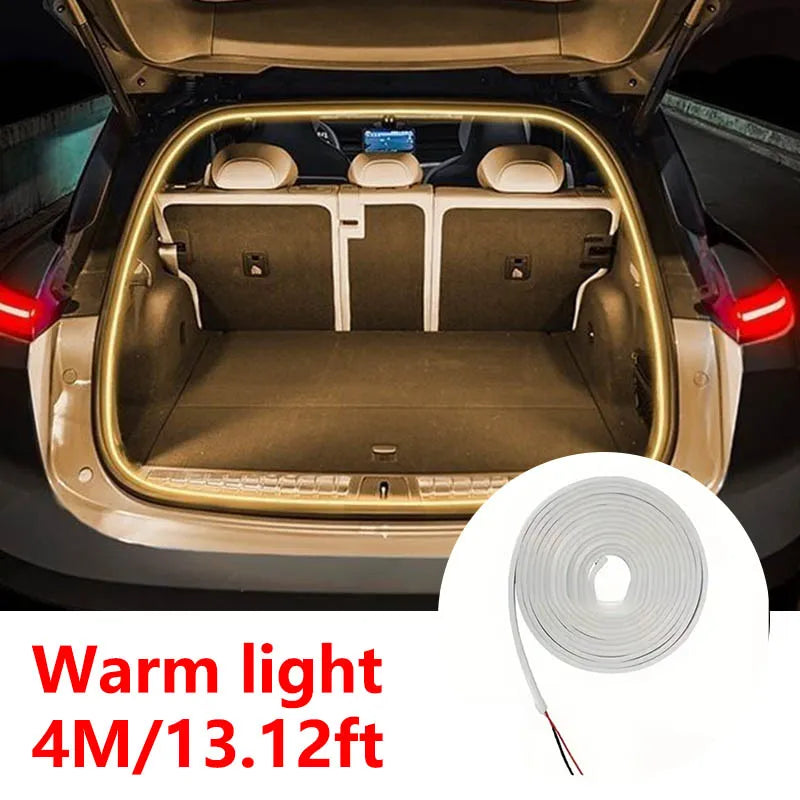 Éclairage de coffre de voiture haute luminosité, lumière ambiante, décoration intérieure, câblage LED, détection automatique gratuite, bande lumineuse pour hayon