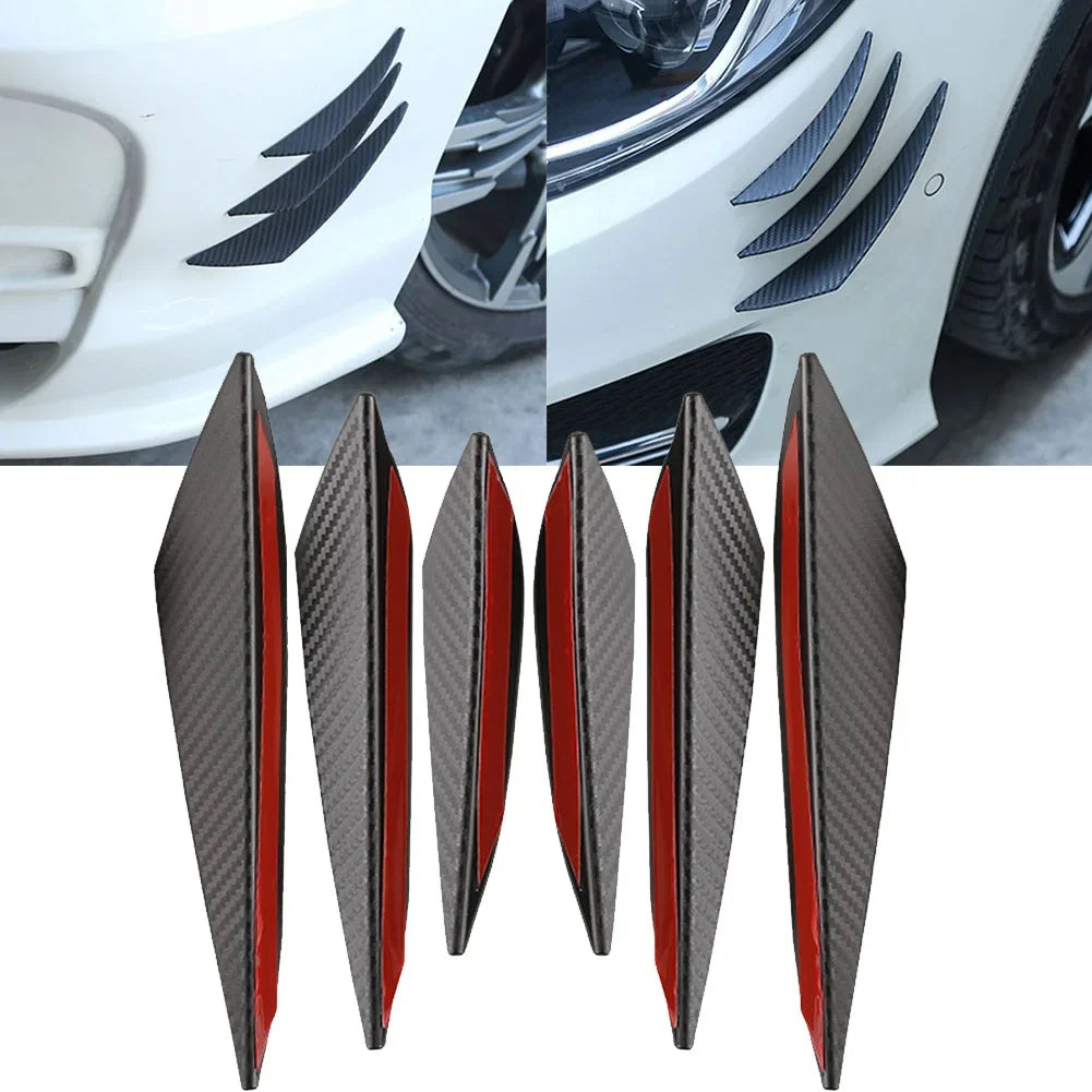 4/6 pièces voiture pare-chocs avant lèvre décoration diffuseur séparateur ailerons corps Spoiler Canards Valence menton voiture Tuning Canard décor