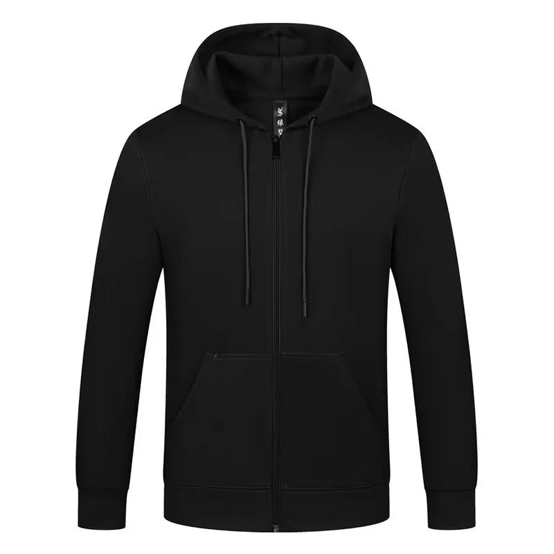 Sweat à capuche zippé à manches longues pour hommes et femmes, logo personnalisé, haut publicitaire décontracté, polyester, logo imprimé, équipe, conçu