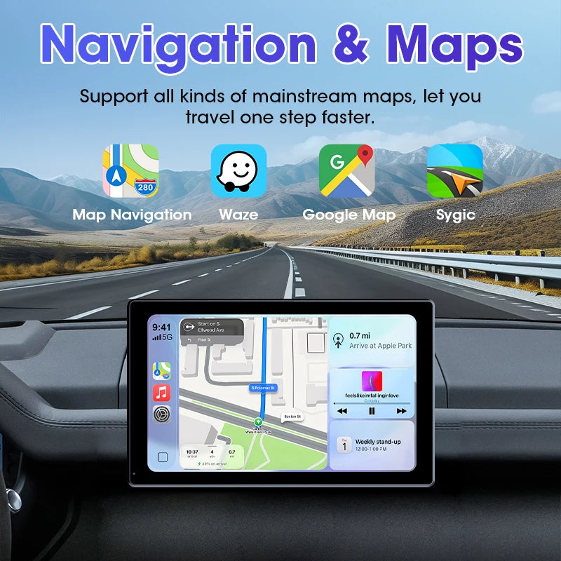 Autoradio Android 13 9 pouces, lecteur vidéo multimédia, 4 go + 64 go, sans fil, Carplay, Android Auto, Navigation GPS, écran Intelligent pour voiture