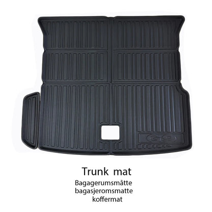 Tapis de sol de voiture pour Xpeng G9, tapis de coffre, doublure de chargement, protecteur, imperméable, coussinets de pied non alds, 2022-2024, kit de tapis de coffre