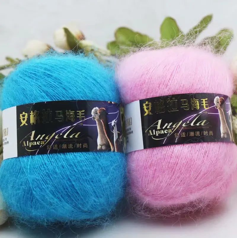 Fil de laine Mohair d'alpaga en peluche pour fil à tricoter, écharpe de pull 40 grammes/boule, fils épais de Lanas doux et chaud gonflés
