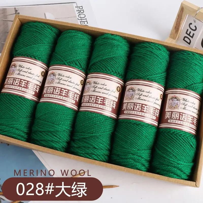 Fil de laine mérinos épais au Crochet à la main, 500 g/ensemble, pour chapeaux, manteaux, pulls, fil de laine mérinos doux pour la peau, gonflé, doux et chaud