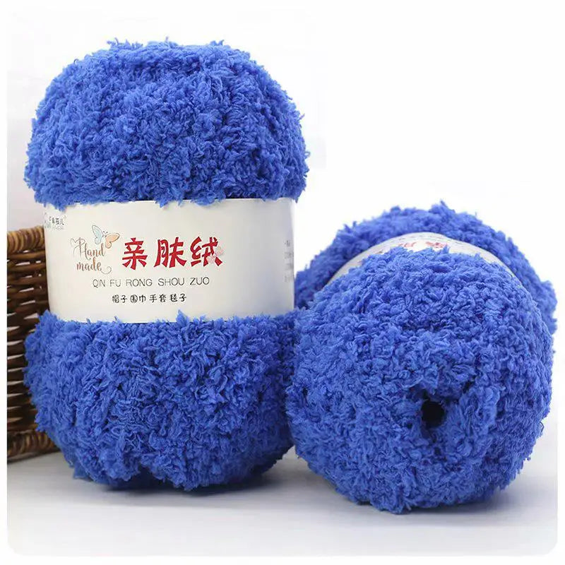 Fil Chenille doux et fin en velours de corail, 50g/paquet, fils de serviette pour tricoter, fil au Crochet, tricot à la main, poupées de bricolage