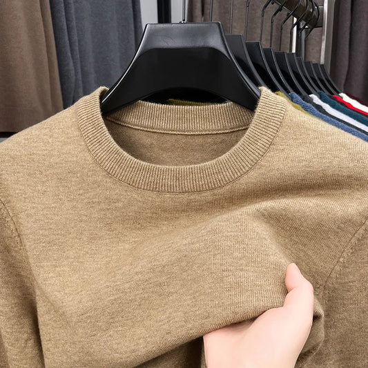 2025 nouveau pull décontracté pour hommes col rond à manches longues pull tricoté motif diamant mode haut polyvalent