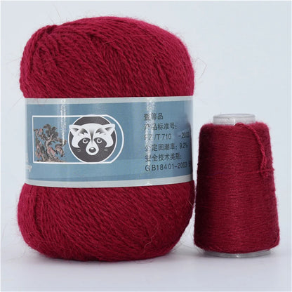 Fil de fourrure de vison pour fils pour tricoter et Crochet, fil de t-shirt en dentelle à 2 plis pour tricoter à la main, couture, 1 écheveau 340 M 50 + 20g