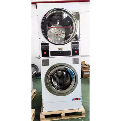 Combinaison laveuse et sèche-linge empilés à pièces