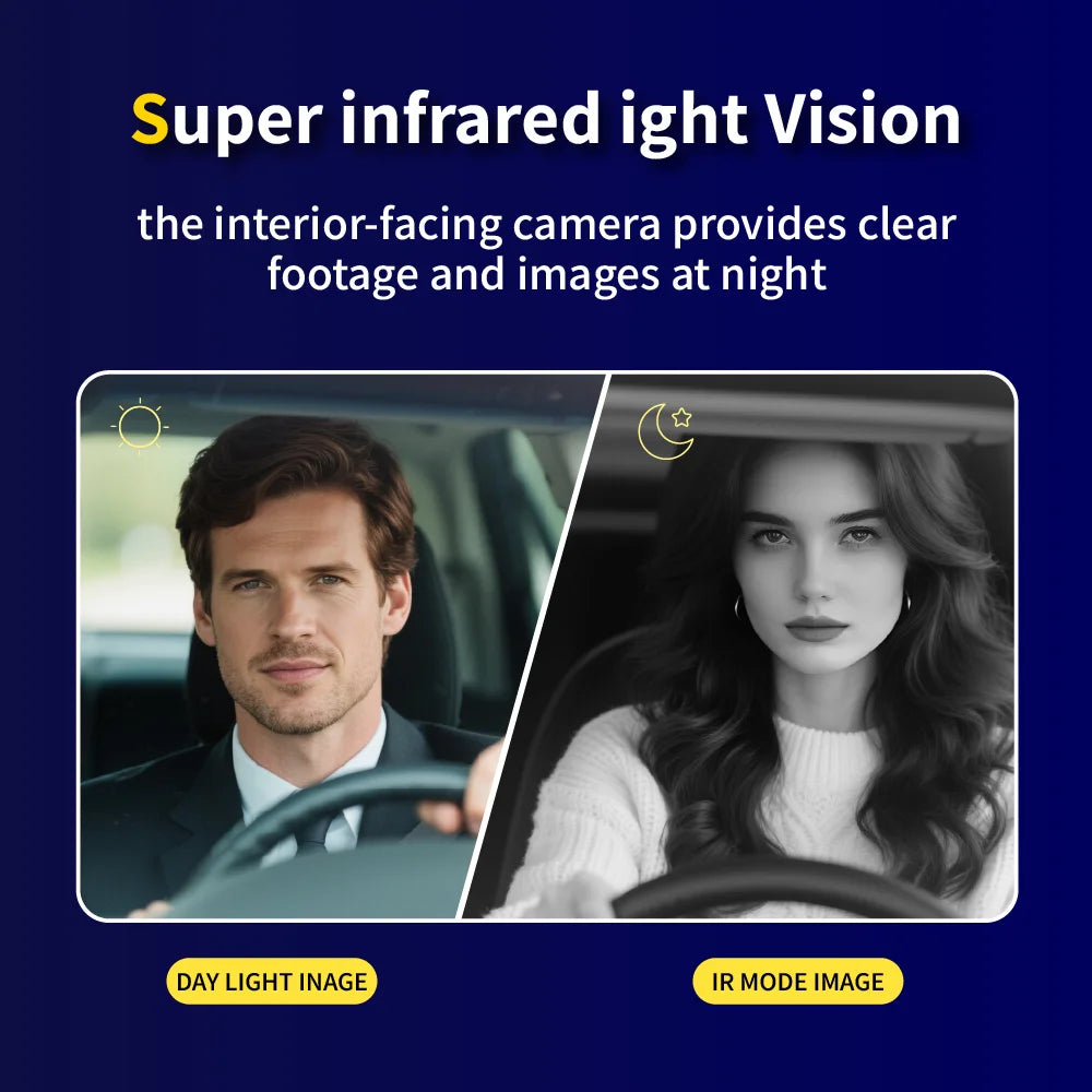 Caméra de tableau de bord pour voiture Dvr HD 1080P, 3 objectifs avant à l'intérieur arrière, enregistrement en boucle grand Angle, Vision nocturne, capteur G, accessoires de véhicule