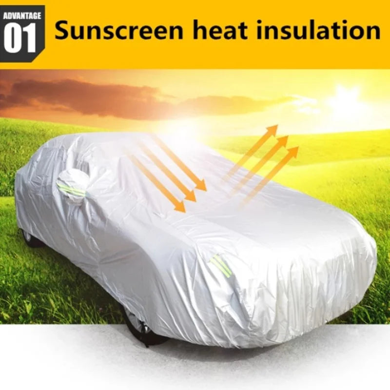Housse de Protection extérieure pour voiture, couverture de neige extérieure complète, pare-soleil, anti-poussière, universelle pour berline Hatchback SUV