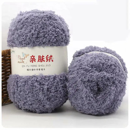 Fil Chenille doux et fin en velours de corail, 50g/paquet, fils de serviette pour tricoter, fil au Crochet, tricot à la main, poupées de bricolage