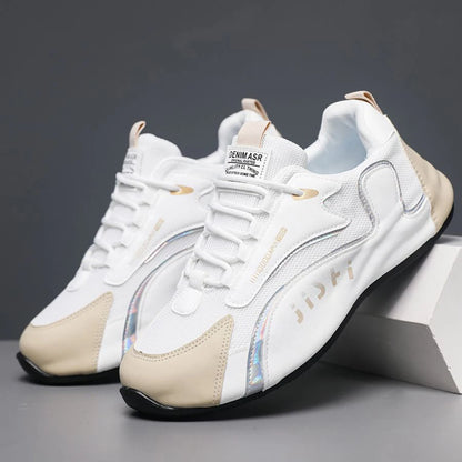 Une paire de chaussures d'entraînement respirantes pour hommes avec lacets, confortables et légères, adaptées au sport, aux activités de plein air, aux déplacements quotidiens et à un usage décontracté, chaussures d'