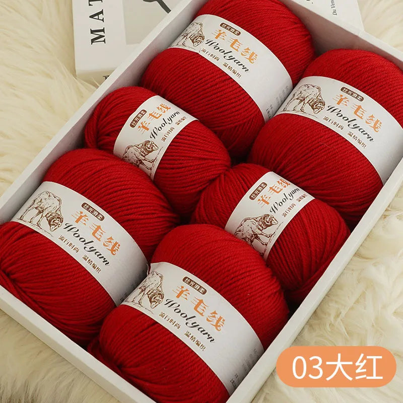 Fil de laine mélangé au Crochet de qualité supérieure, pour pull, écharpe, fil épais, 4 plis, 3 pièces x 100g = 300 grammes