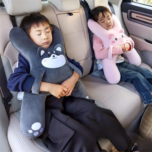 Oreiller de cou de voiture pour enfants avec ceinture de sécurité, aide au sommeil, empêche la tête penchée, siège arrière, confort de sommeil pendant une trave longue Distance