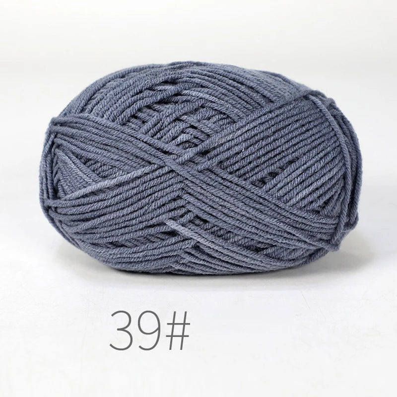 Nouveau 5 pièces 250g lait coton tricot laine fil couture teint Lanas pour Crochet artisanat pull chapeau poupées couture tricot outils