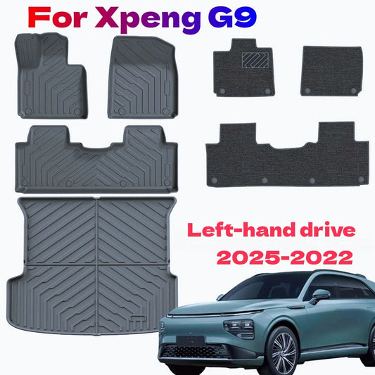 Tapis de sol TPE tous temps et doublure de chargement pour Xpeng G9 2022 – 20225, tapis de coffre étanche et robuste pour Xpeng G9 2025