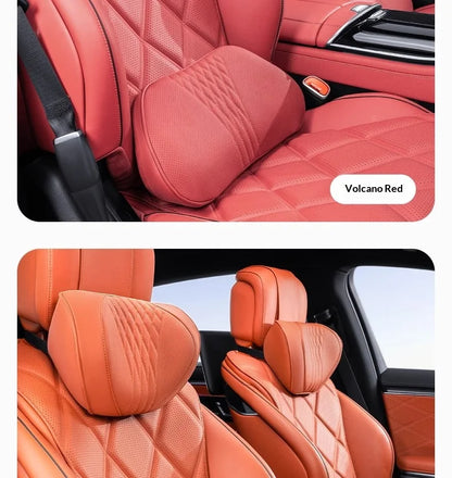 Coussin de nuque et de soutien lombaire pour voiture, universel toutes saisons, coussin lombaire respirant avec contour ergonomique pour la taille