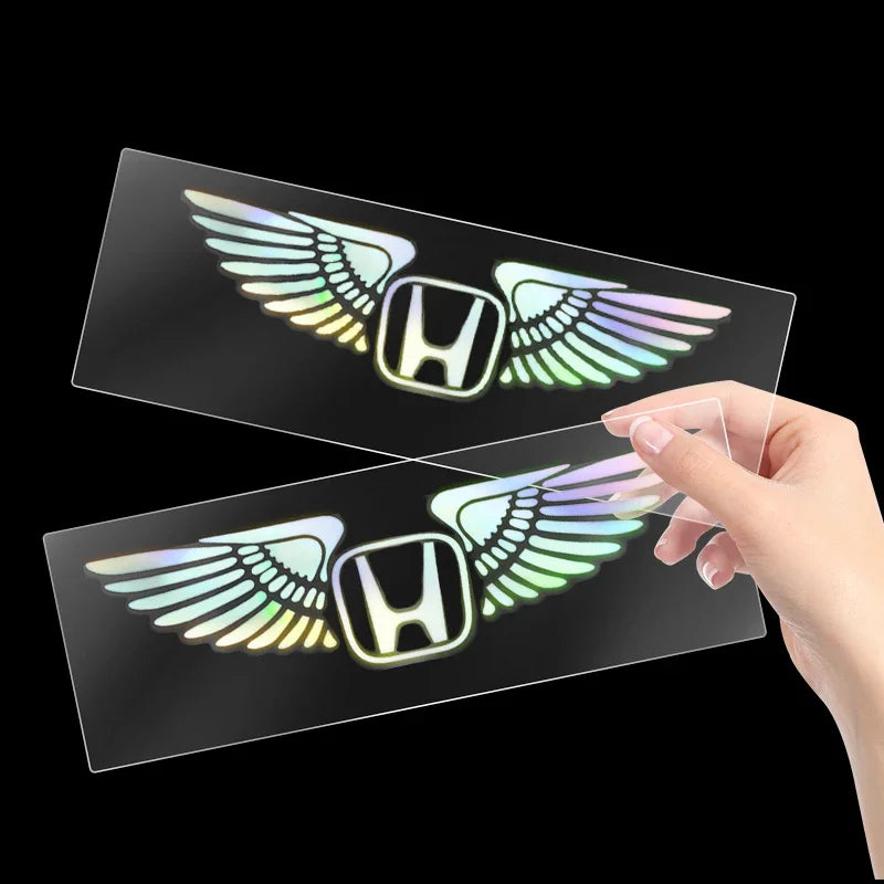Autocollants d'ailes d'ange arc-en-ciel laser pour Honda Civic Accord, accessoires de voiture précieux, Fit City Vezel CRV Odyssey Jazz Prelude Insight