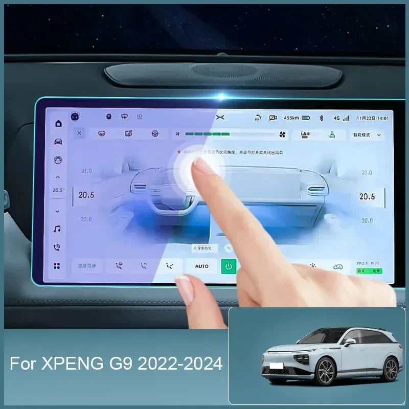 For XPENG G9 2022-2024 Car GPS Navigation Screen Protect Glass Film Dashboard Display Tempered Sticker Auto Internal Accessories