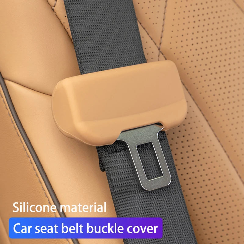 Boucle de ceinture de sécurité de voiture, coque en Silicone, protection anti-rayures et anti-bruit anormal, accessoires d'intérieur de ceinture de sécurité