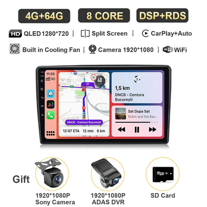 Autoradio Android 15 Carplay pour citroën C5 2 2008 2009 - 2017, lecteur multimédia GPS de Navigation, WiFi + 4G stéréo, vidéo DSP automatique BT