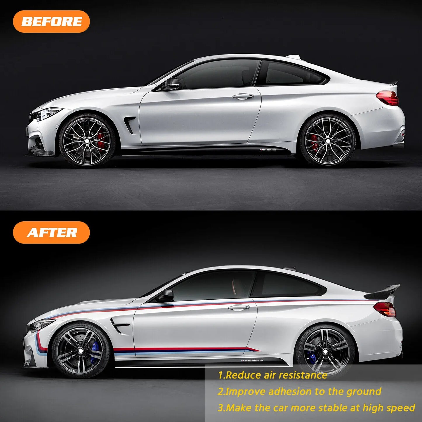 Kit de carrosserie d'aile de coffre arrière universel, adapté à la BMW E90 F10 F30 Audi GT Style berlines, accessoires d'installation sans poinçon