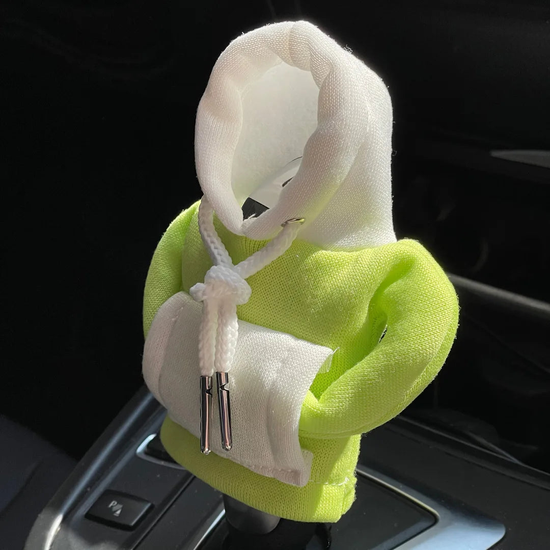 Sweat à capuche à la mode pour voiture, couvercle de pommeau de levier de vitesse, poignée manuelle, décoration de levier de vitesse, accessoires d'intérieur automobile, nouvelle collection 2024