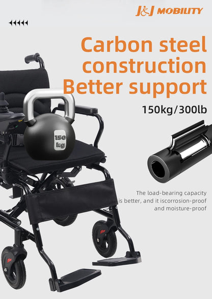 Fauteuil roulant électrique pliable en acier au carbone pour la rééducation, facile à utiliser
