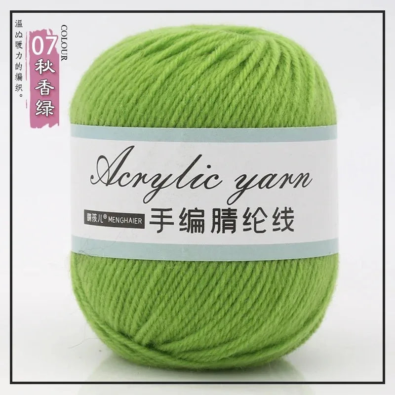 Fil tricoté en acrylique mélangé à 4 brins, avec crochet pour pull, chaussures, pantoufles, écharpe, démarreur tissé à la main pour débutants