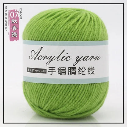 Fil tricoté en acrylique mélangé à 4 brins, avec crochet pour pull, chaussures, pantoufles, écharpe, démarreur tissé à la main pour débutants