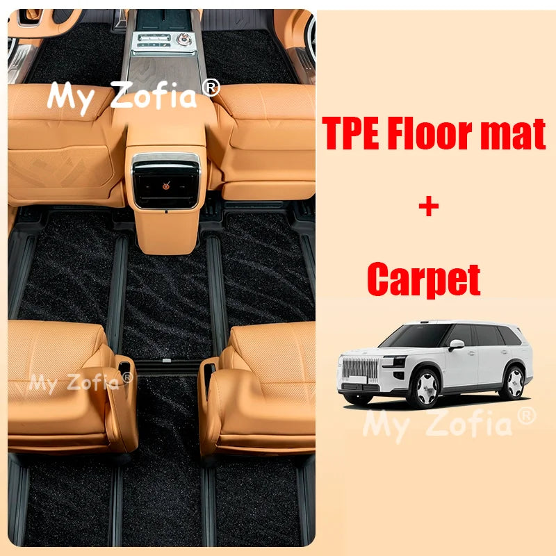 Pour Zeekr 9X 2025 2026 tapis de sol de voiture tapis de coffre TPE tapis de sol et doublure de chargement tous temps tapis de coffre accessoires de revêtement de sol