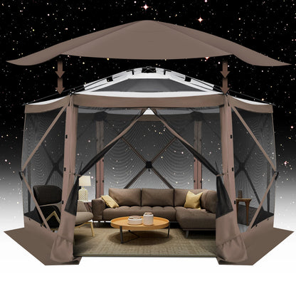 Maison d'écran de tente de belvédère escamotable pour le camping, pièce d'écran de 12x12 avec le toit parfait, belvédère d'écran extérieur avec le filet