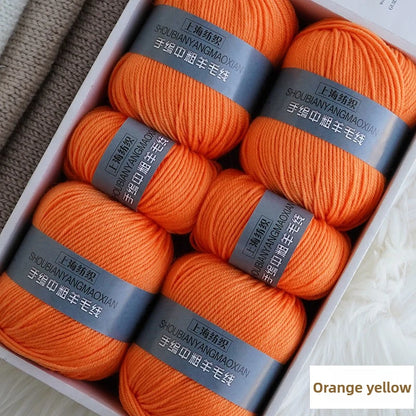 Fil de cachemire d'épaisseur moyenne, 500 g/ensemble, 4 plis, pour tricot au Crochet à la main, pull et pantalon, laine chaude, fil de laine 100%, doux pour la peau