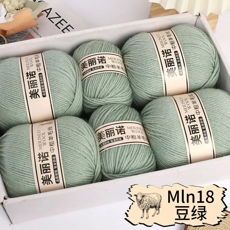 Fil de laine mi-épais pour chaussettes, tricot à la main, pull, pantalon, foulards, vêtements en cachemire mérinos, fil de Crochet doux pour bébé, 500 g/ensemble