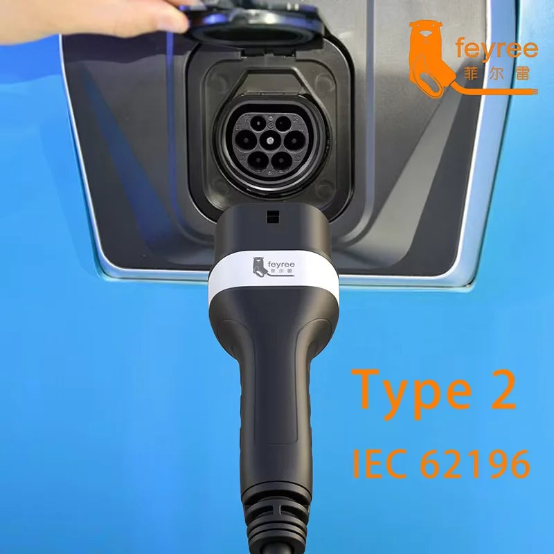 EV Chargeur Vope2 Plug Adaptateur 16A 32A EVSE Chargeur Femelle IEC62196-2 Côté De Voiture Abrtor 1 Phase 3 Phase pour Voiture Électrique