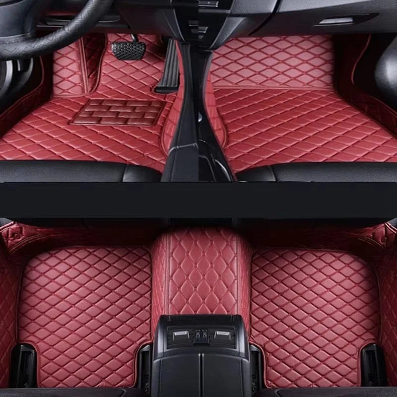 Tapis de sol de voiture en cuir microcarence personnalisé, intérieur automatique, doublure de luxe, couverture complète, KIT 308, 2007-2023