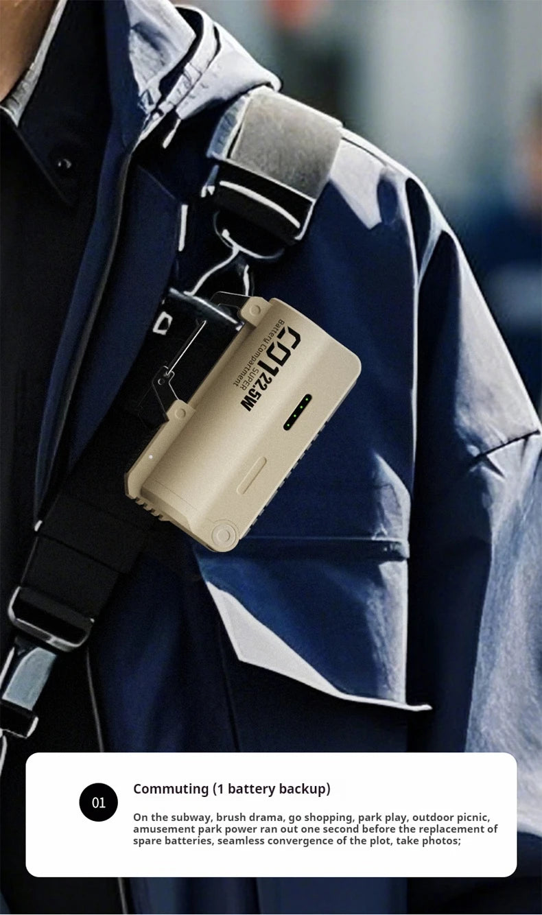 DOKIY 5000mAh 22.5W سوبر سعة كبيرة بطارية شحن سريع شاحن محمول للتخييم في الهواء الطلق PowerBank مع حلقة تعليق أصلية