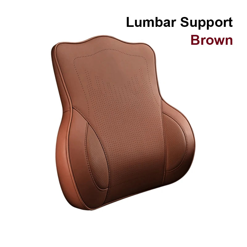 Coussin de nuque et support lombaire en mousse à mémoire de forme pour voiture, soulage le cou et le bas du dos, facile à installer, disponible en plusieurs couleurs