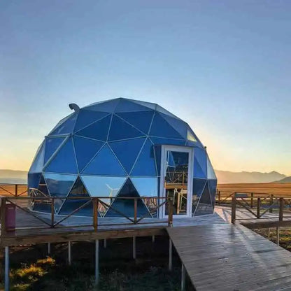Tente dôme en verre de luxe de Style moderne pour 2-3 personnes, cadre en aluminium, tente extérieure en verre trempé pour fête, hôtel Igloo