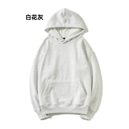 Pull en peluche à épaules dénudées pour hommes, Logo personnalisé, ample, couleur unie, grande taille, Hip-hop, rue, pull vierge