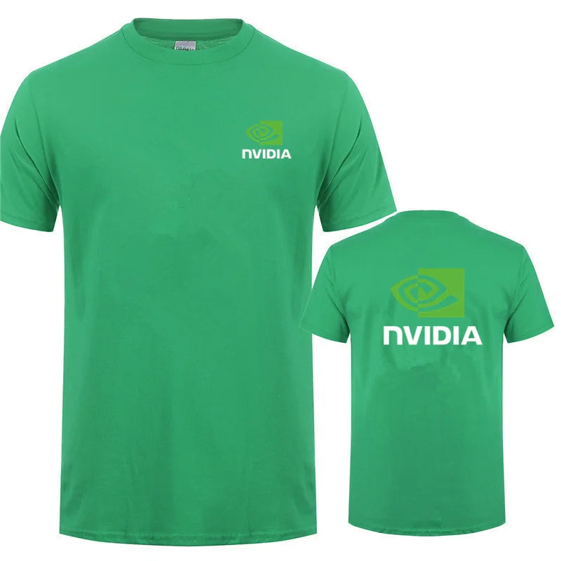 تي شيرت Nvidia رجالي صيفي بأكمام قصيرة قطن Nvidia تي شيرت رجالي كبير الحجم LH-033