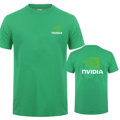 تي شيرت Nvidia رجالي صيفي بأكمام قصيرة قطن Nvidia تي شيرت رجالي كبير الحجم LH-033