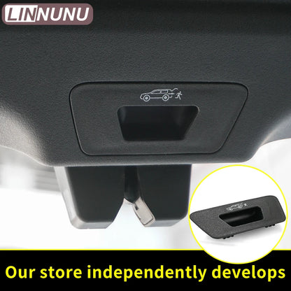 LINNUNU couvercle de commutateur de déverrouillage du couvercle du coffre adapté pour Lynk & co 01 bouton de coffre interne trappe arrière serrure hayon hayon hayon poignée de verrouillage