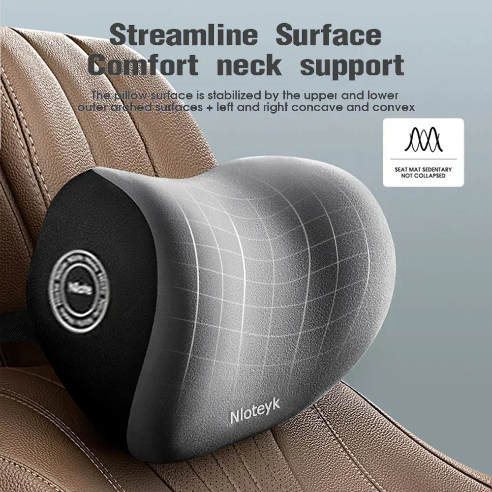 Ensemble d'oreillers de soutien lombaire et de nuque pour siège de voiture, appui-tête et soutien lombaire pour chaise de bureau et chaise de gaming