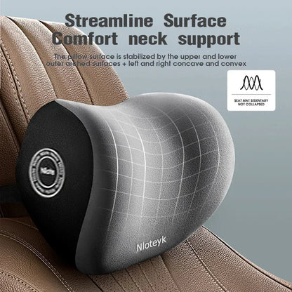 Ensemble d'oreillers de soutien lombaire et de nuque pour siège de voiture, appui-tête et soutien lombaire pour chaise de bureau et chaise de gaming