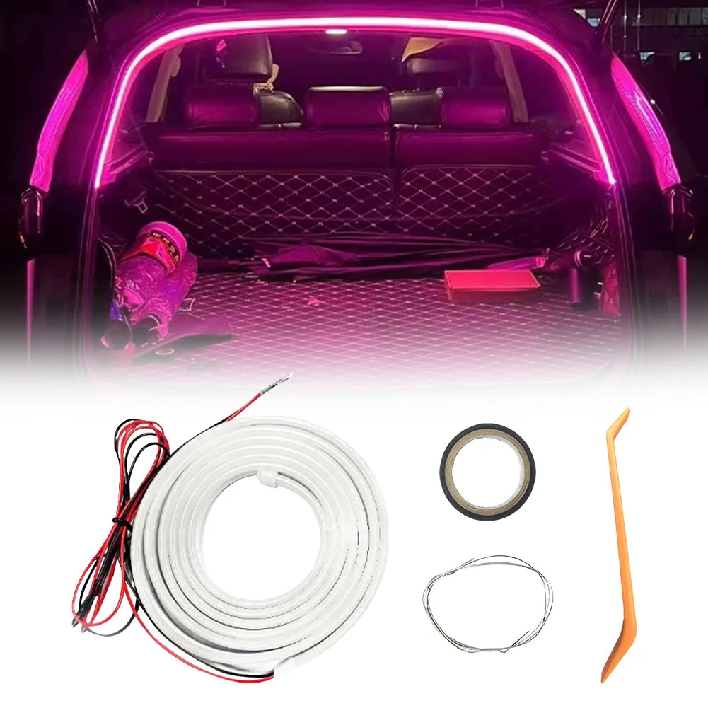 Bande lumineuse LED auto-adhésive pour coffre de voiture, bande lumineuse à flux dynamique, multifonction, automatique, pour décor de coffre de camion