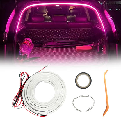 Bande lumineuse LED auto-adhésive pour coffre de voiture, bande lumineuse à flux dynamique, multifonction, automatique, pour décor de coffre de camion